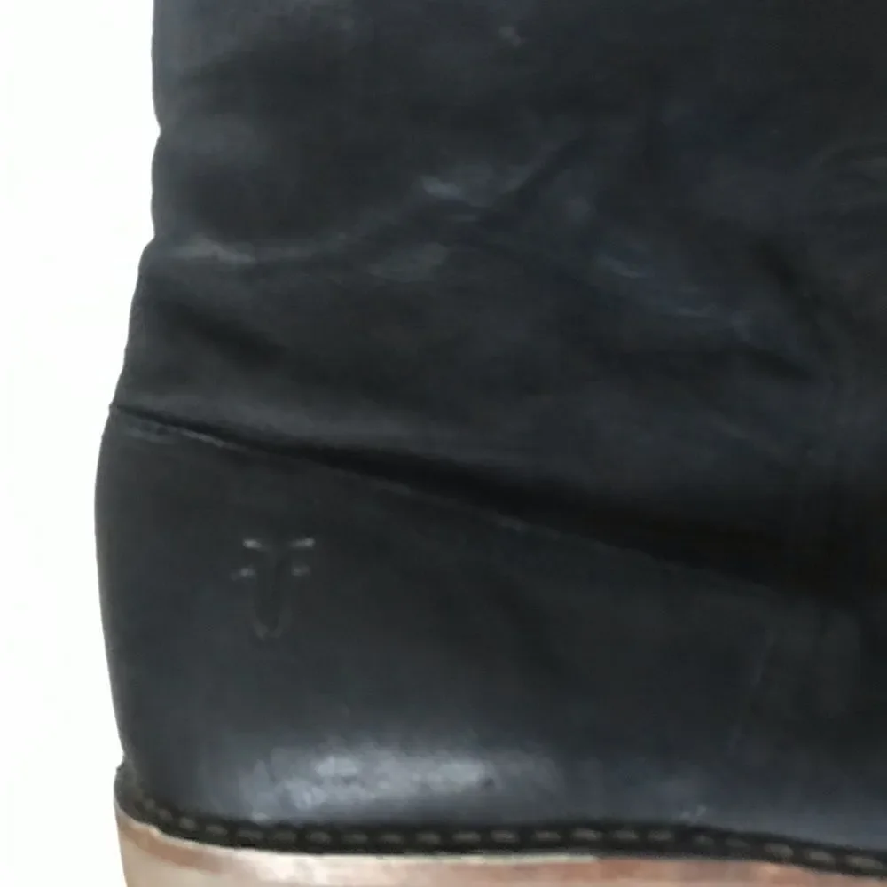Frye Celia over the knee black leather boots NWOT